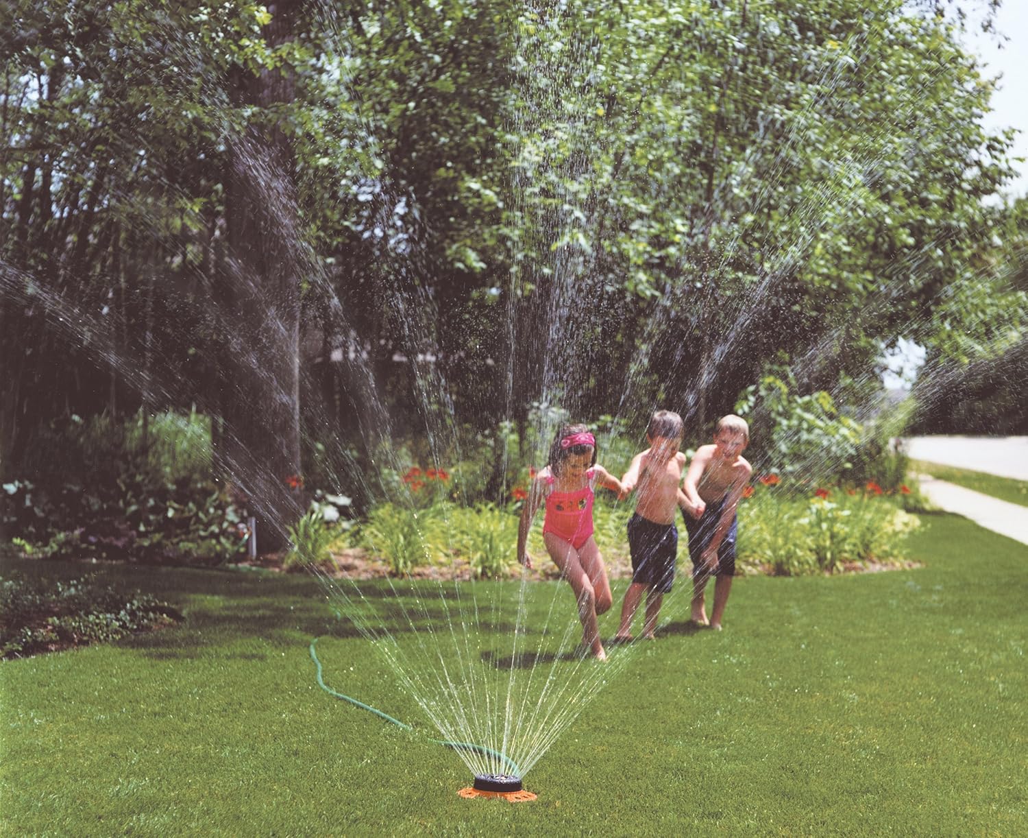 Dramm Metal Base, Green 15024 ColorStorm 9-Pattern Turret Sprinkler with Heavy-Duty Meta : Lawn And Garden Sprinklers : Garden & Outdoor