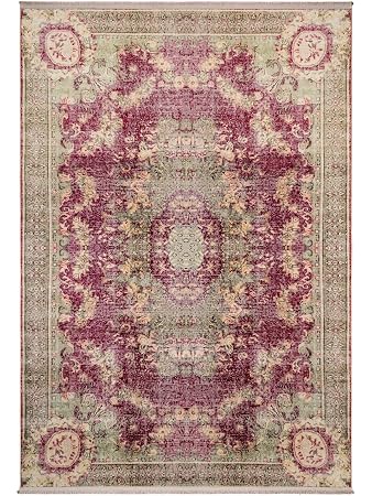 Amazon De Benuta Teppich Mit Print Siljan Beige Pink 200x300 Cm