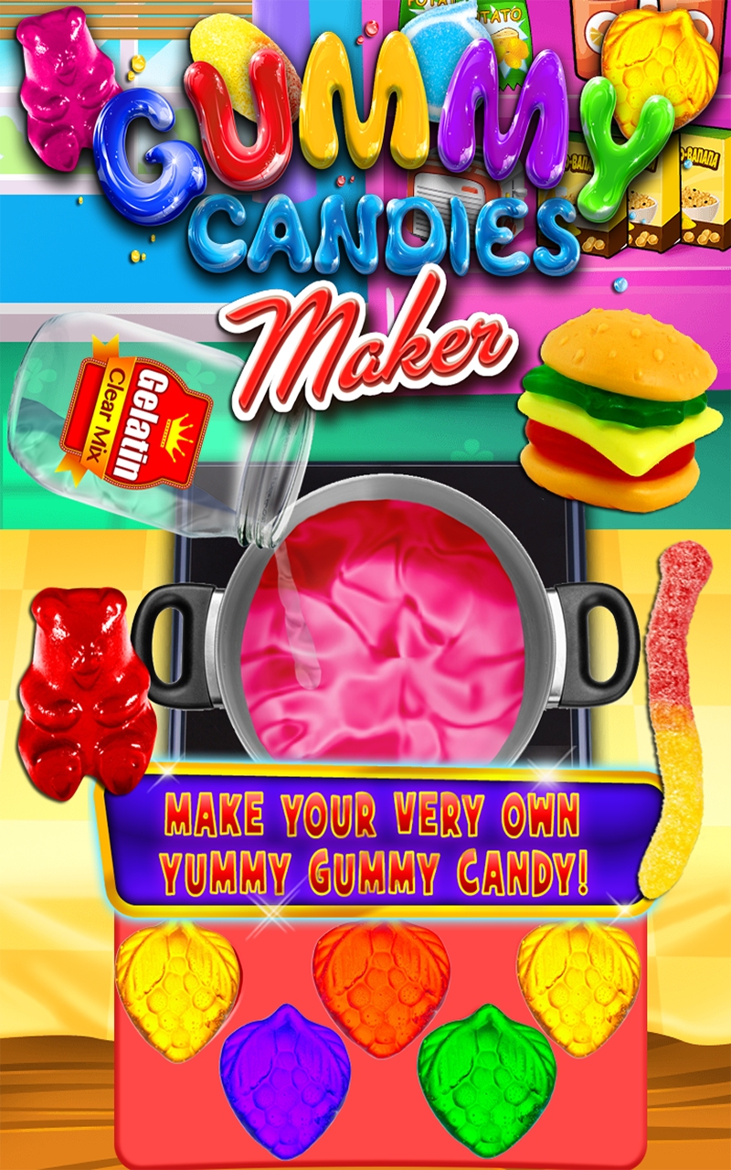 Gummy Candy Maker Cooking Games & Kids Chocolate Desserts FREE