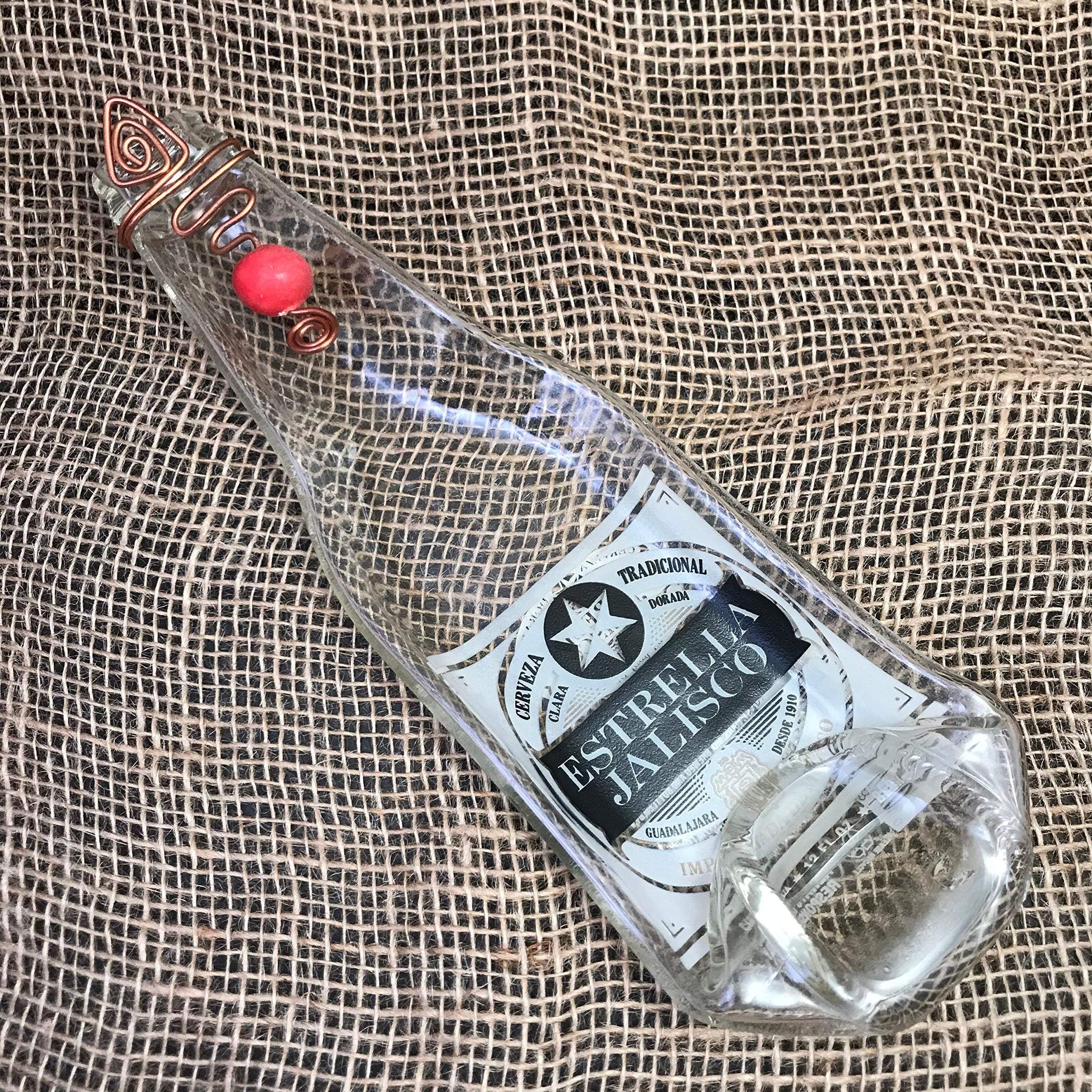 Small Dish Spoon Rest Incense Holder from Repurposed Estrella Glass Bottle