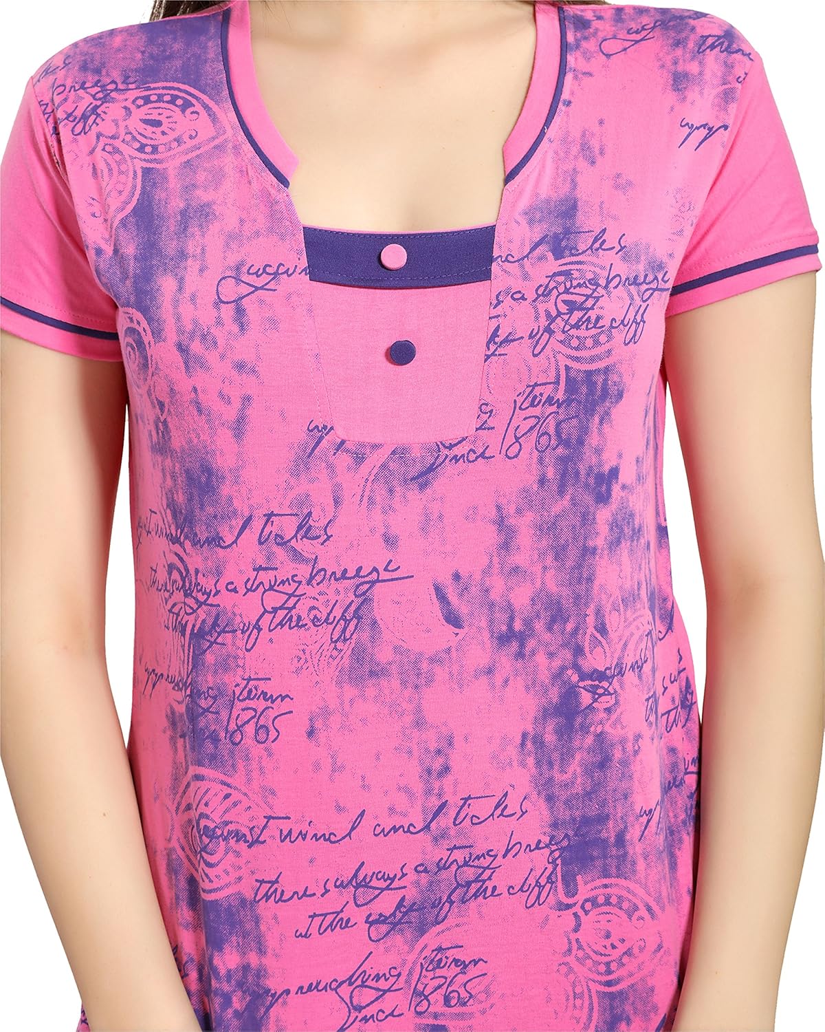 av2 women's cotton night dress