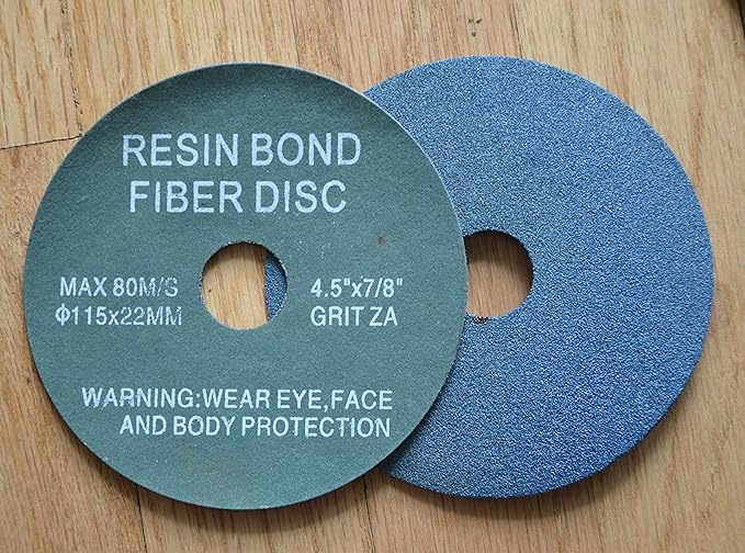 41/2" RESIN FIBER SANDING DISC Zirconia 60 Grit Discs / 25 Pack