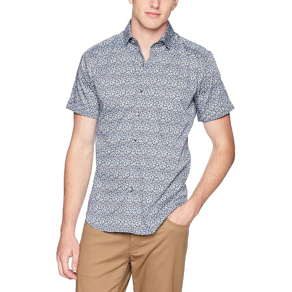 Lucky Brand Men's Short Sleeve Button-Up Shirt - Lightweight Woven Fabric, Chest Pocket - View #2