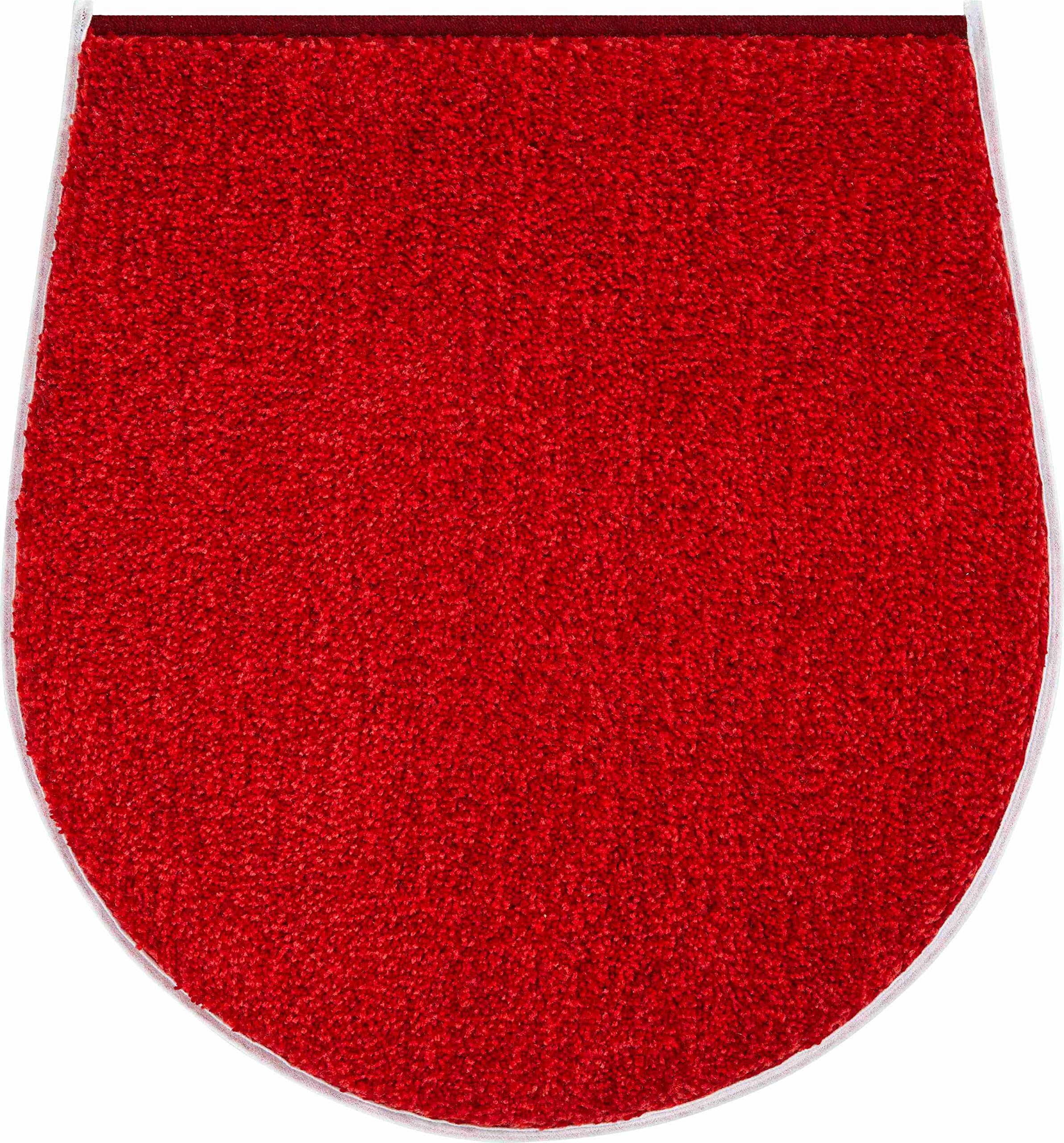 Grund Bath Mat, Ultra Soft and Absorbent, Anti Slip, 5 Years Warranty, ROOM, Toilet Seat Cover 47x50 cm, Ruby
