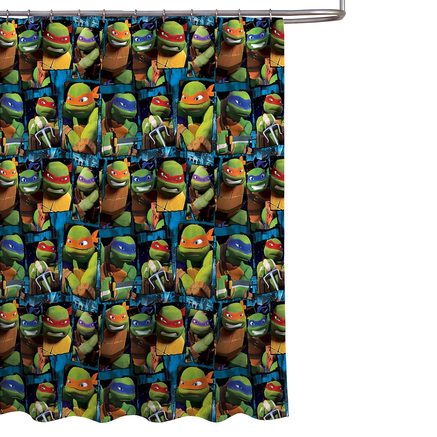 Nickelodeon Teenage Mutant Ninja Turtles Frames PEVA Shower Curtain