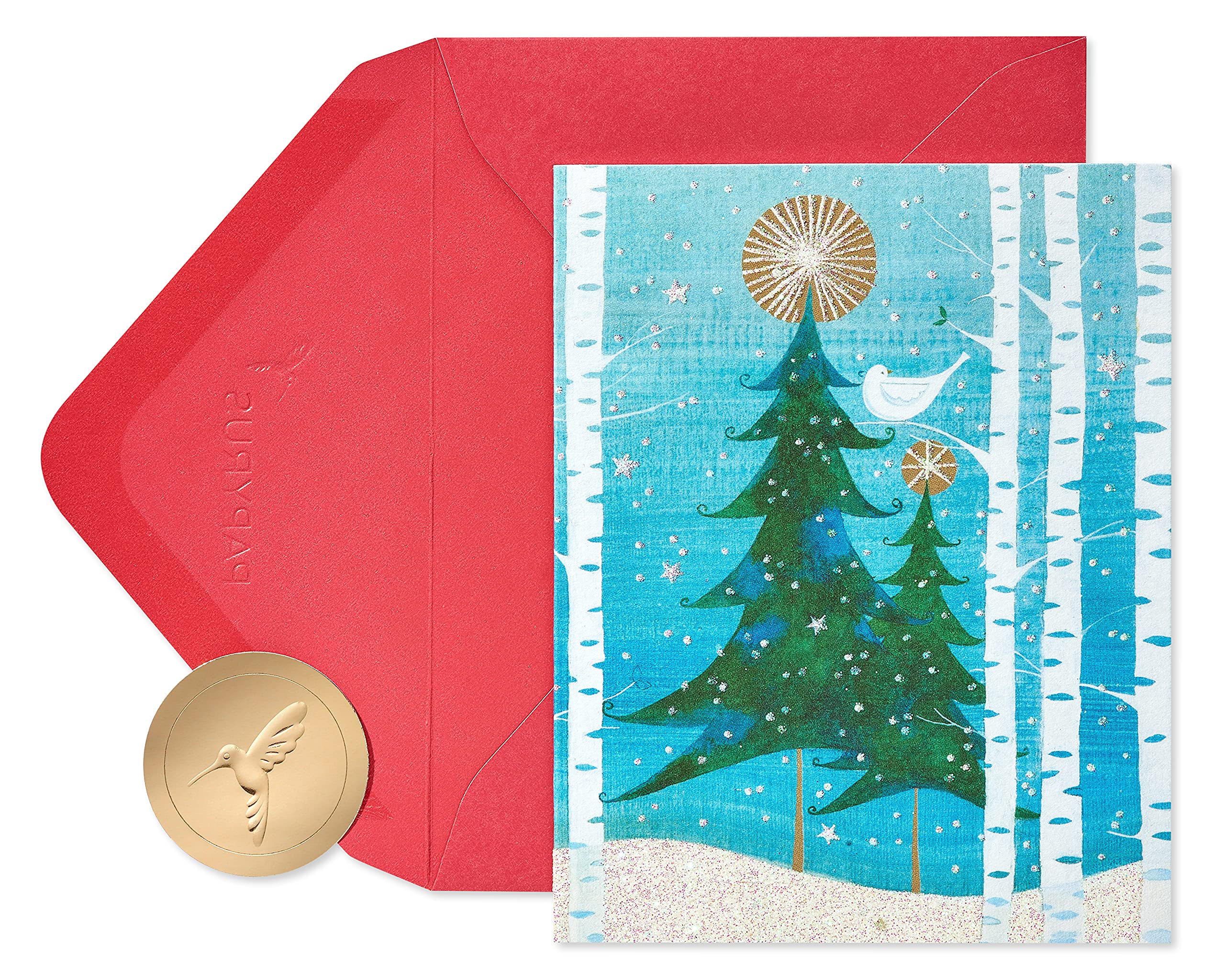 Papyrus Christmas Cards Boxed with Envelopes, Peace and Happiness, Snowbird (20-Count)