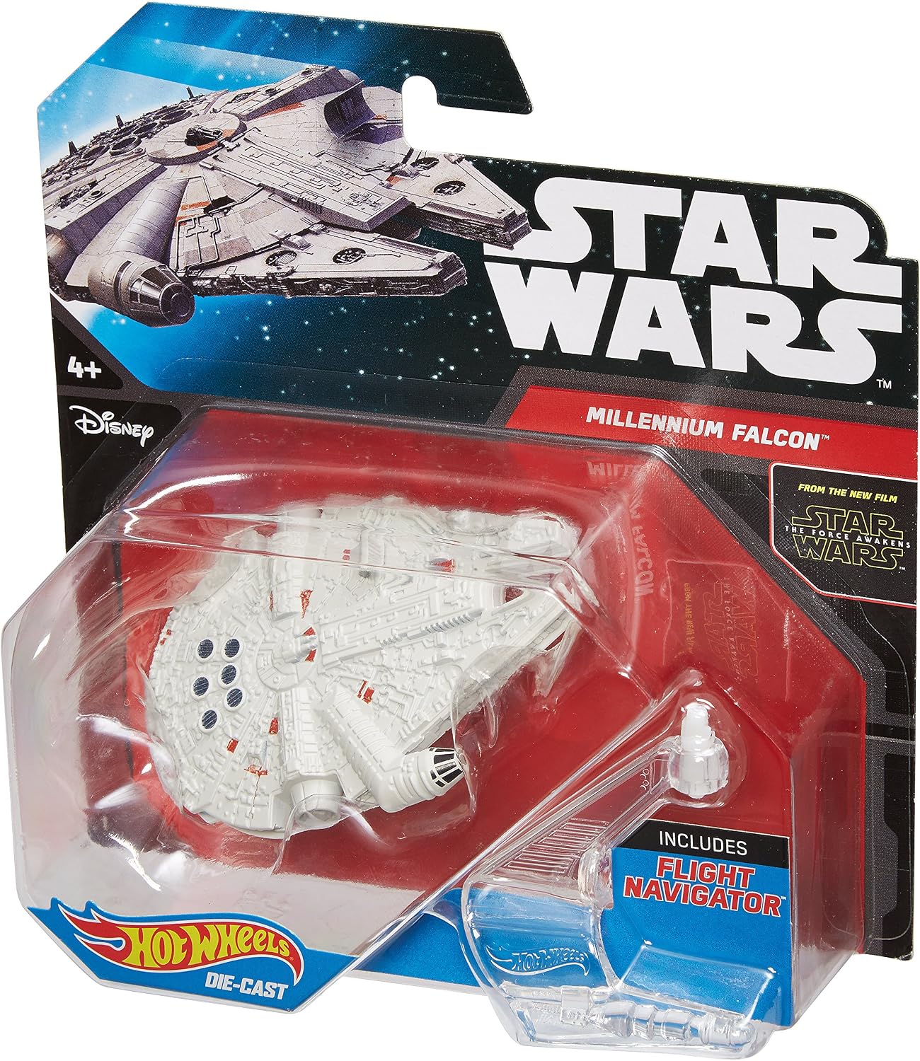 Hot Wheels, Star Wars: The Force Awakens Starship, Millennium Falcon Die-Cast Vehicle, Grey, 5.72 cm x 5.72 cm x 6.35 cm - Image 4