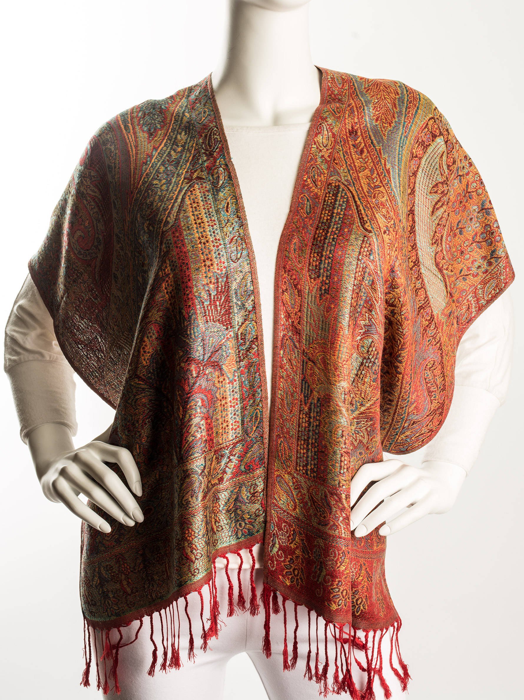 Bohomonde Rajana Scarf, Pashmina Indian Paisley Traditional Jacquard