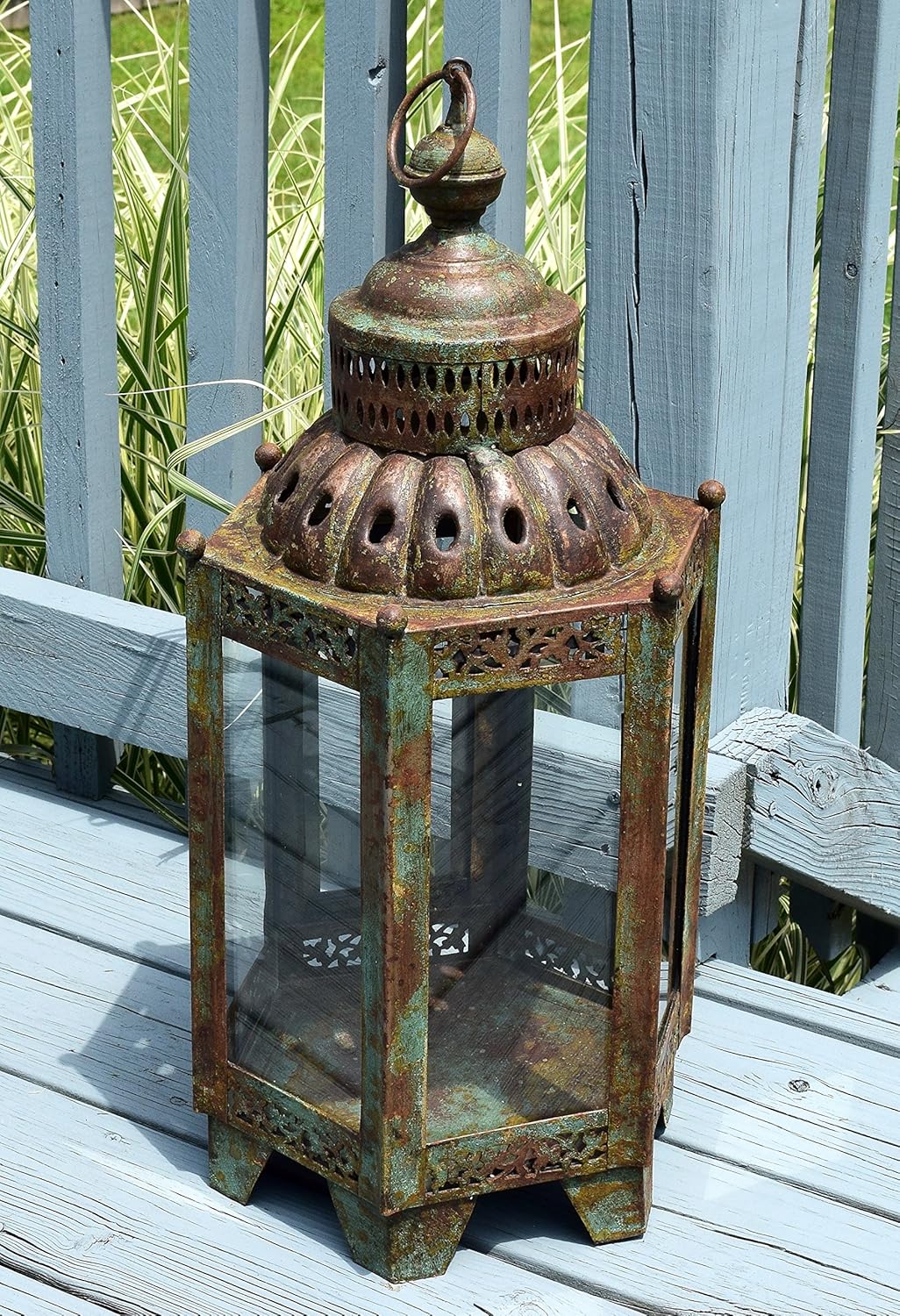 outdoor candle holder on Home Decor Antique Candle Holder American Patio Large Rustic Outdoor Lantern D X035r Red Home Kitchen
