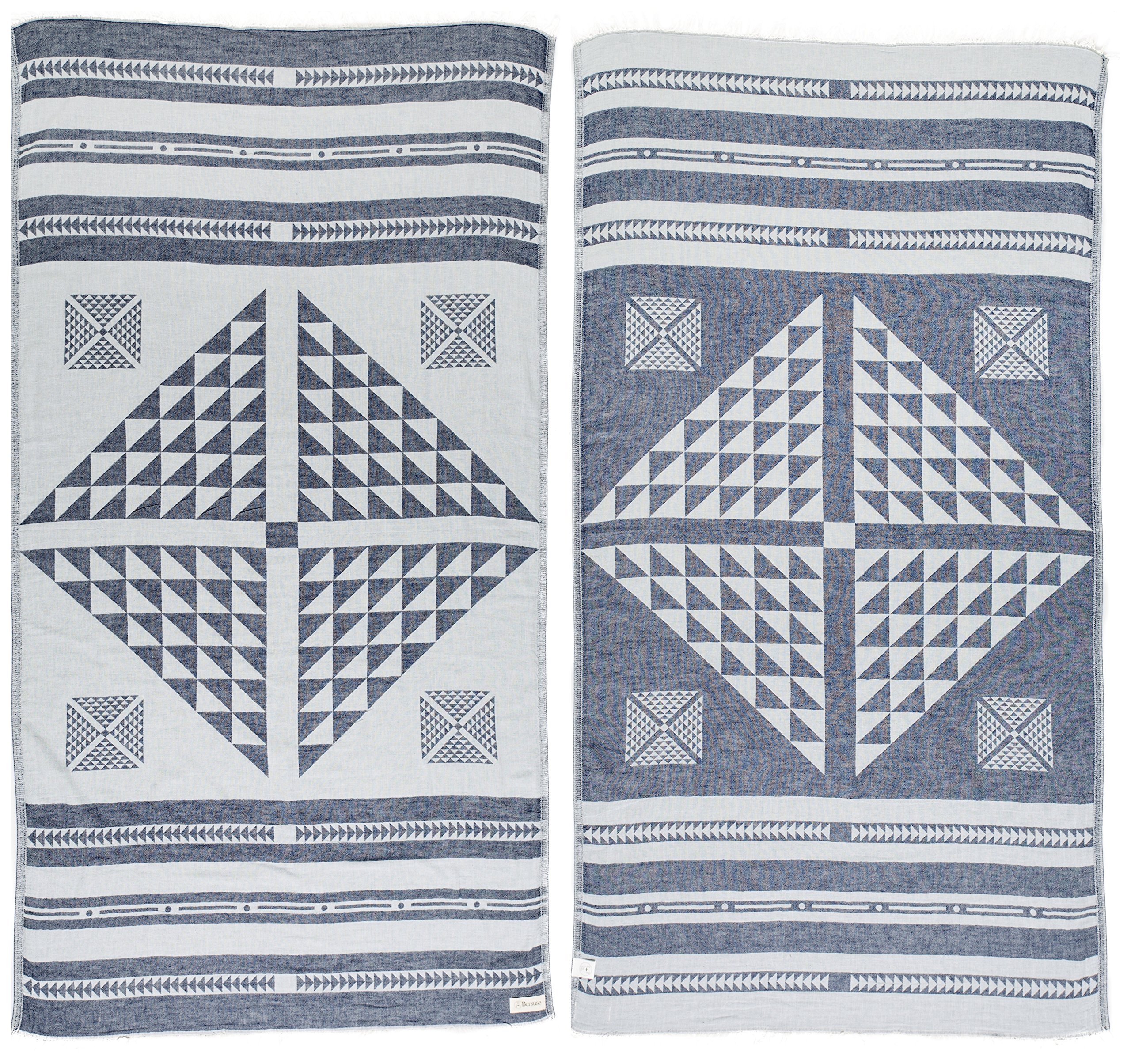 Bersuse 100% Cotton - Aruba Turkish Towel - Dark Blue