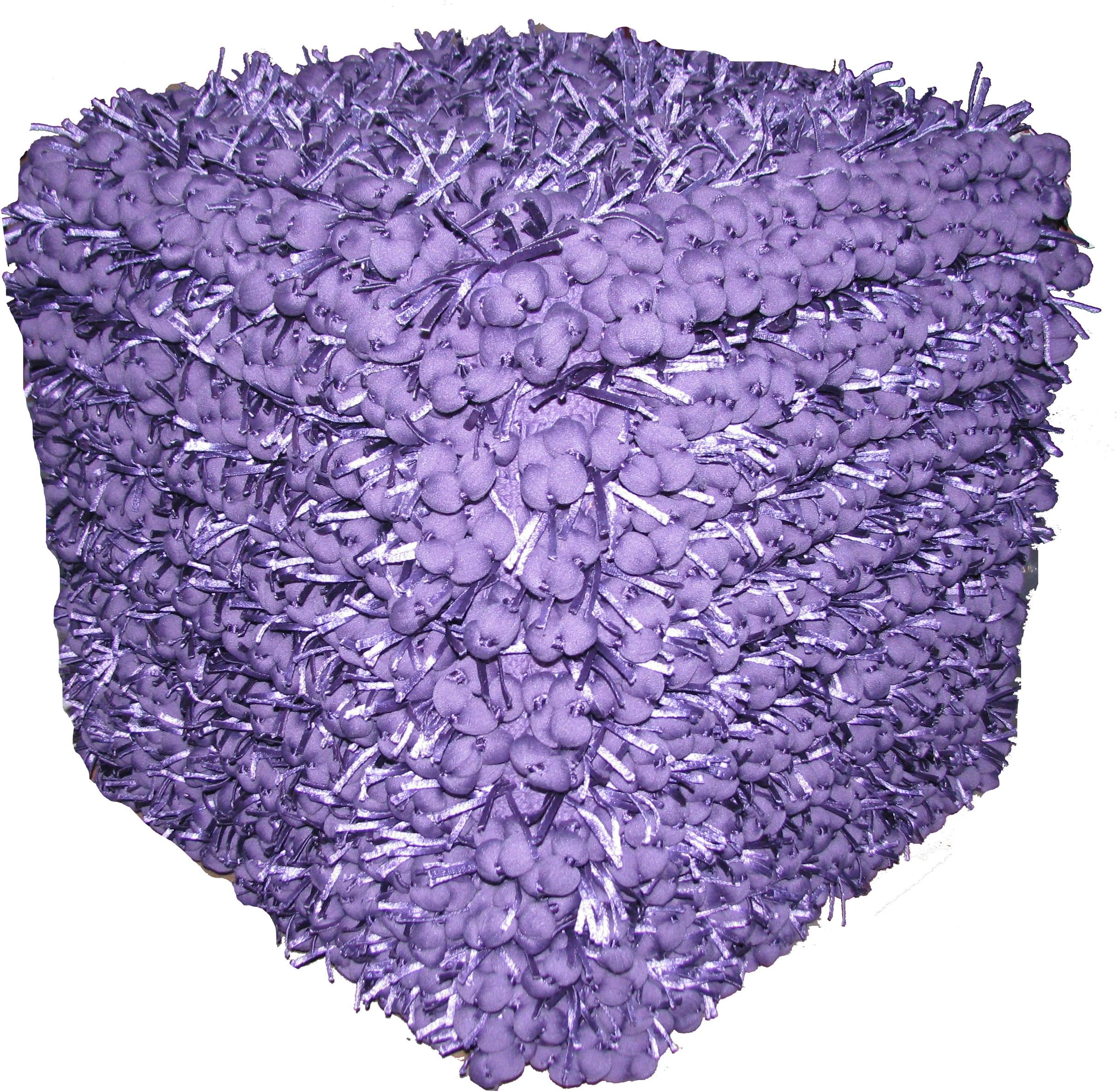 Design Accents Funberry Squared Hand Woven Pouf, Grape
