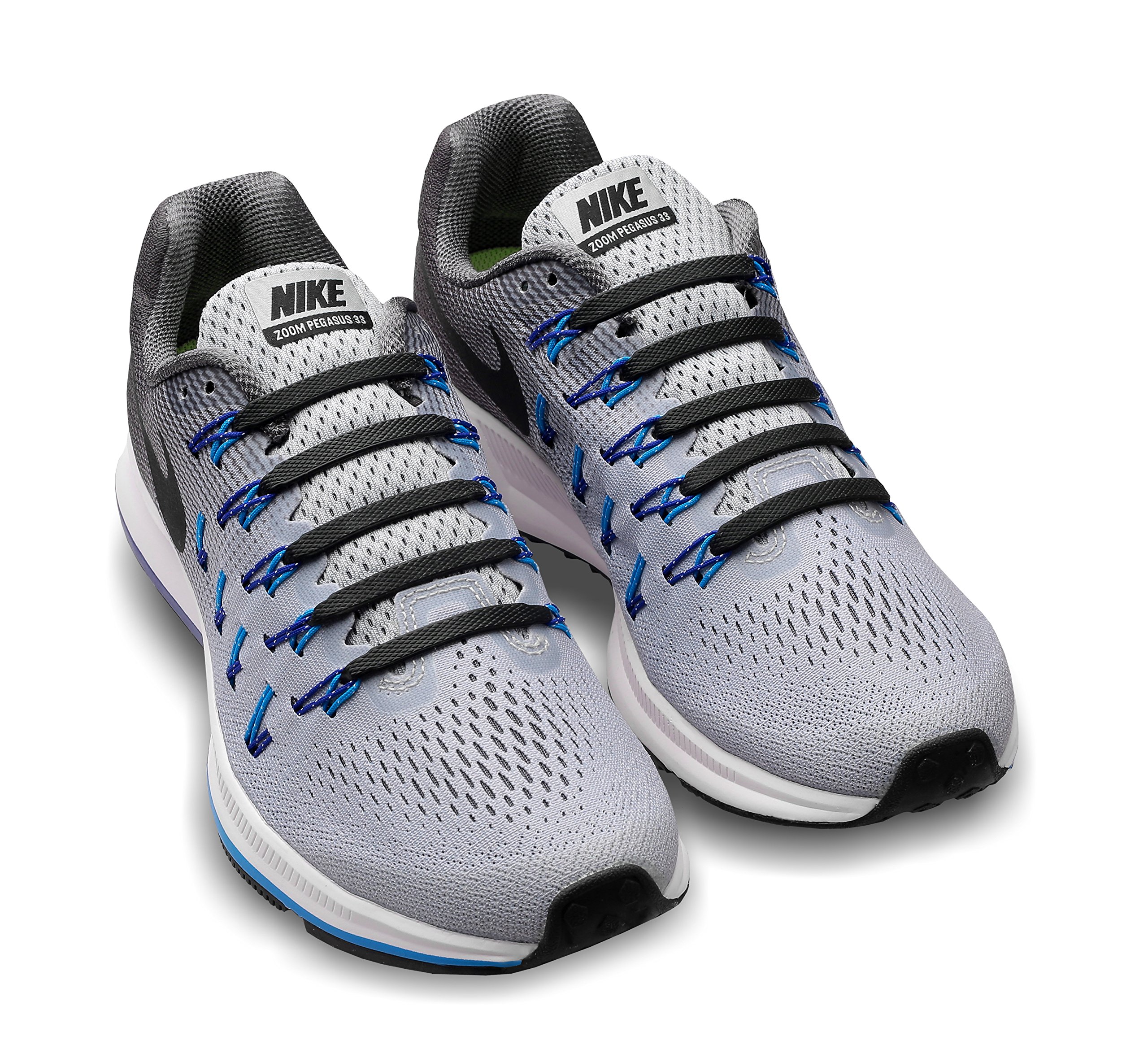 No Tie Shoe laces for Kids and Adults by Superlaces- Tieless Waterproof Elastic Silicon Shoe Laces Black - 1 pair