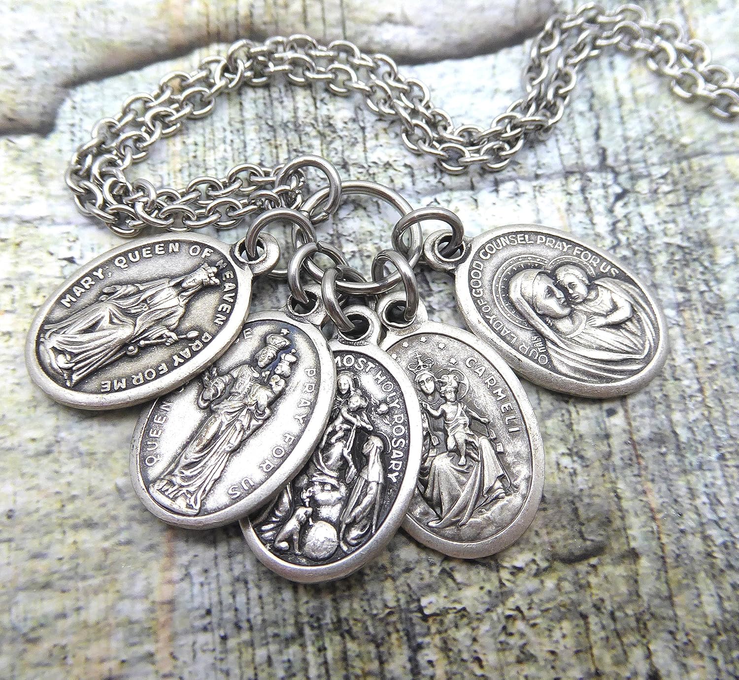 blessed mother pendant necklace