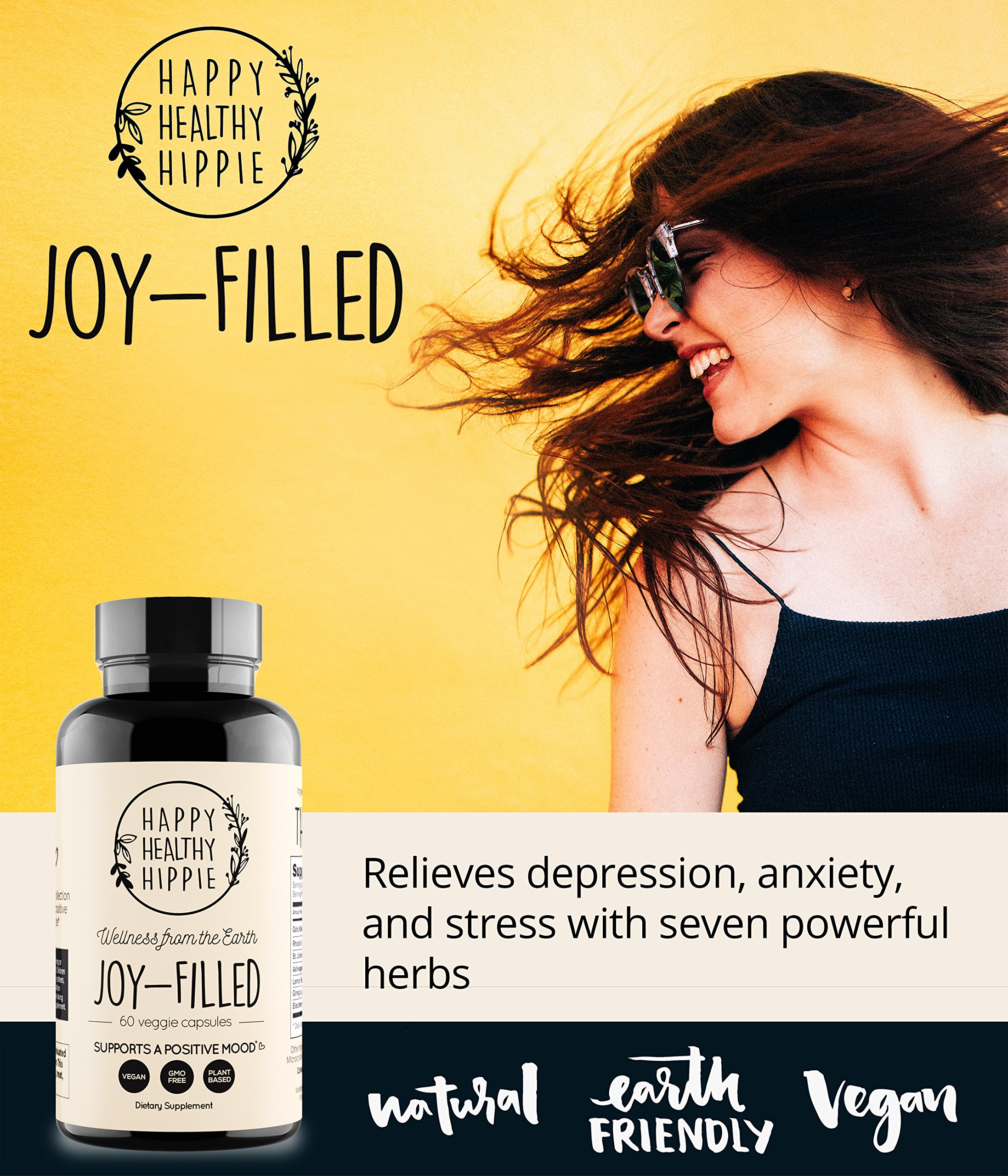 JoyFilled 100 PlantBased Supplement for Anxiety & Depression