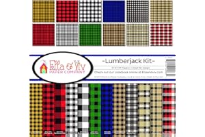 Ella & Viv by Reminisce EAV-983 Lumberjack Scrapbook Collection Kit 12x12 inches