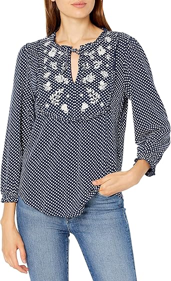 lucky brand polka dot top