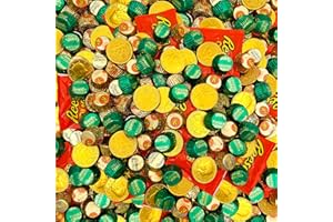 LAETAFOOD St. Patrick's Day Chocolate Candy Variety Pack - Gold Coins, REESEScups, REESESpieces (3 Pound Bag - Approx. 150 Count)
