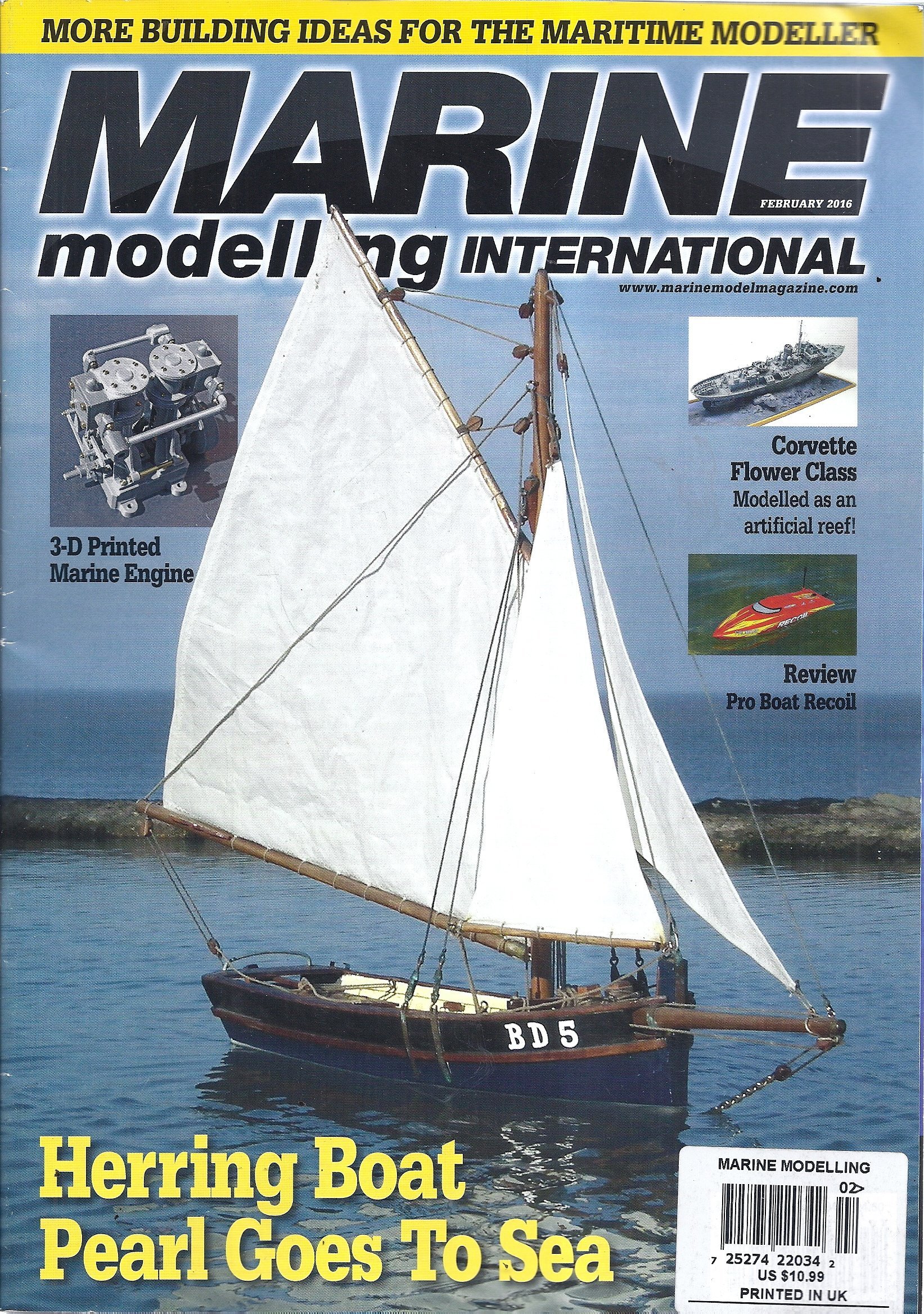 Marine Modelling International Magazine February 2016 Cover Herring Boat Pearl V Amazon Com Books