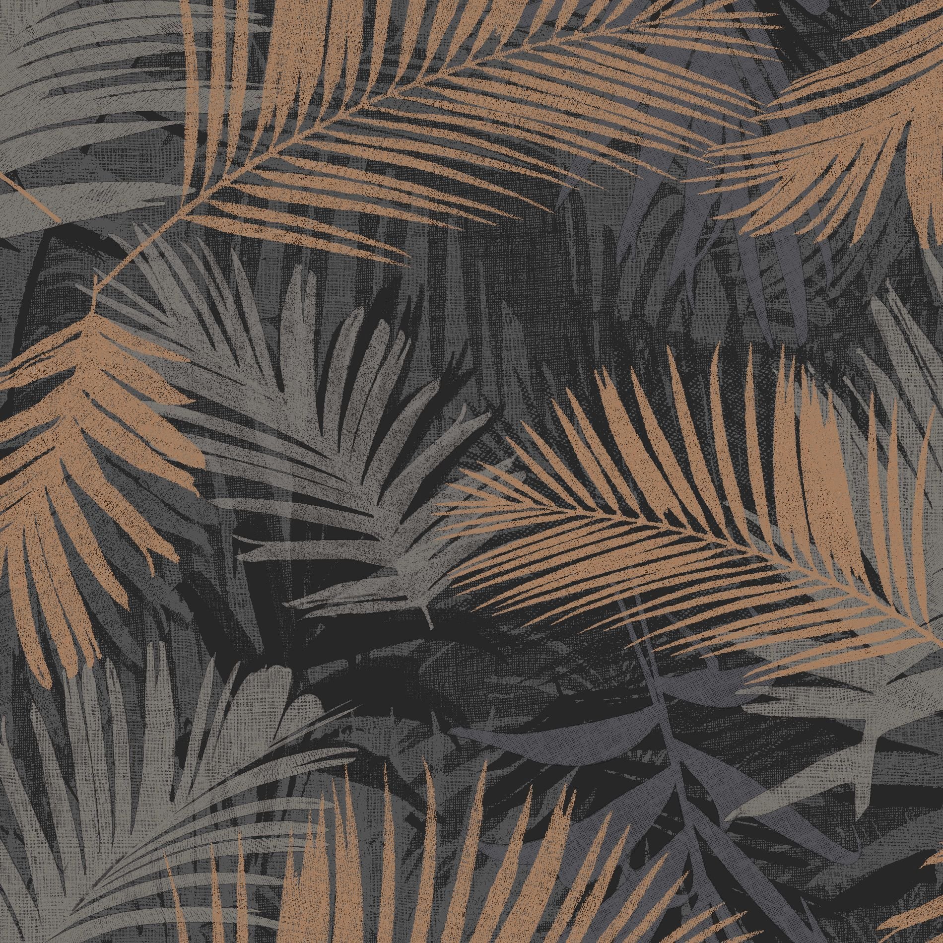 Boutique Black/Gold Tropical Jungle Glam Wallpaper
