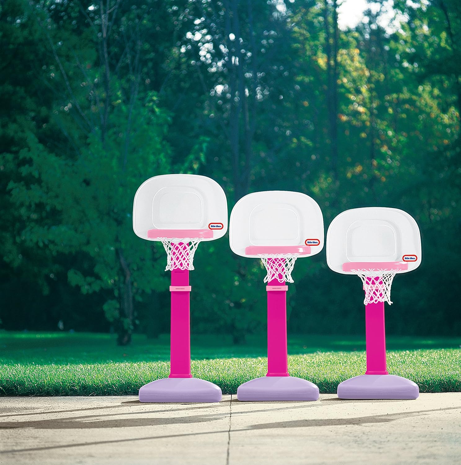 little tikes pink basketball goal