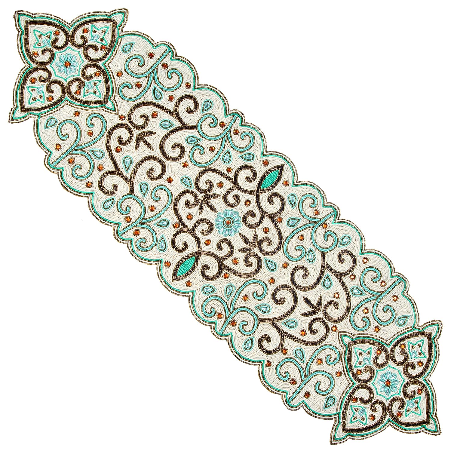 Best Beaded Table Runner Green