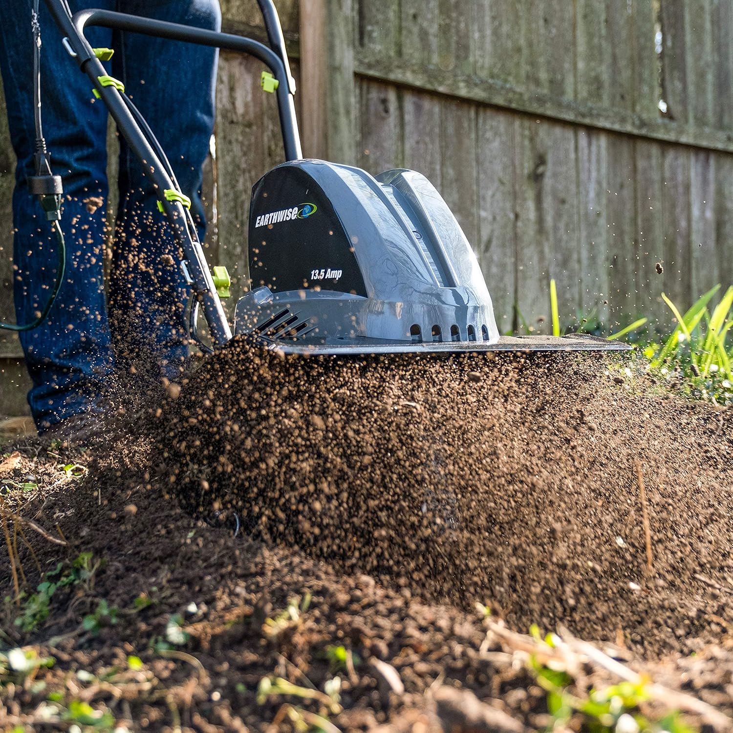 Earthwise TC70016 16-Inch 13.5-Amp Corded Electric Tiller/Cultivator, Grey : Garden & Outdoor
