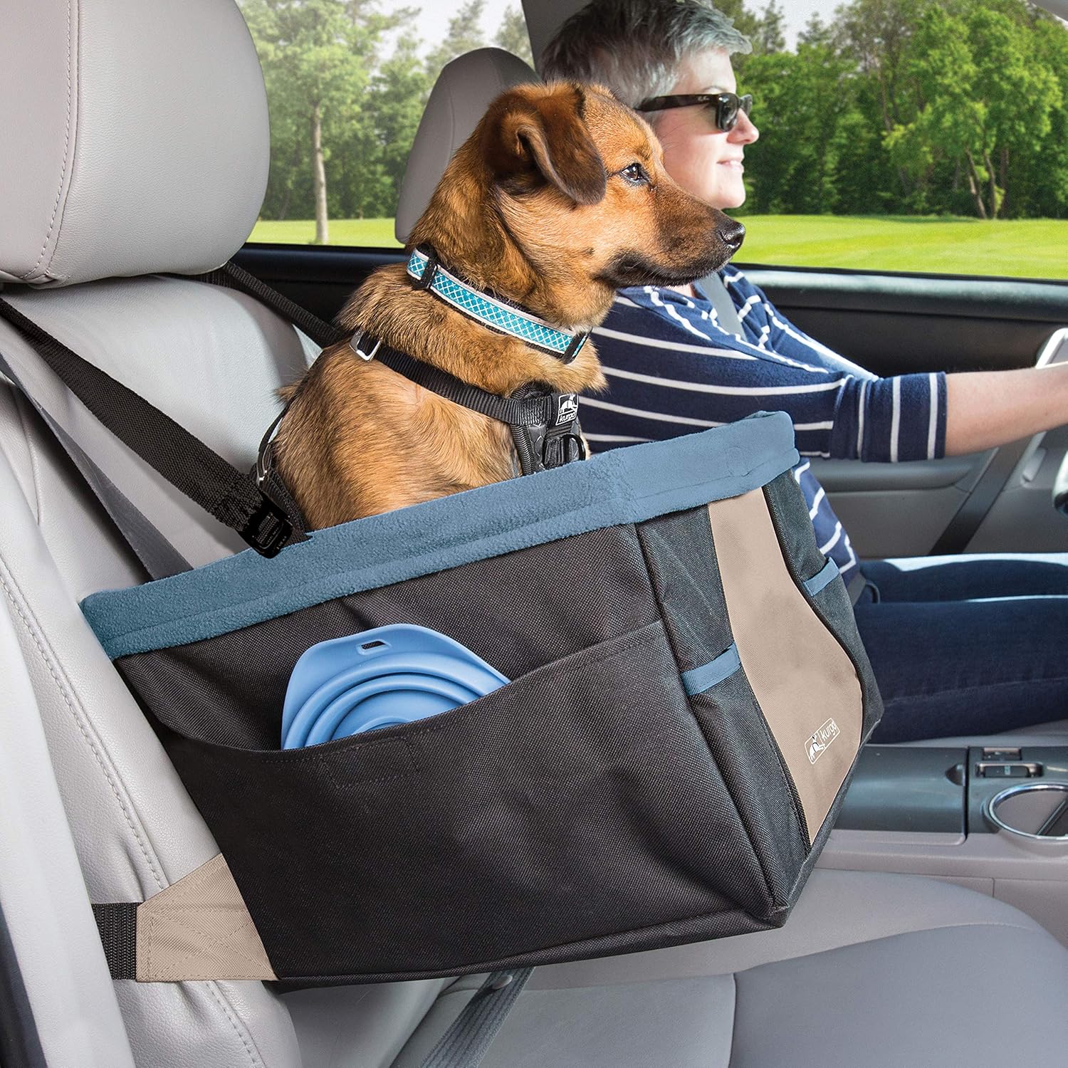 Kurgo Rover Booster Dog Car Seat with Seat Belt Tether : Automotive Pet Booster Seats : Pet Supplies