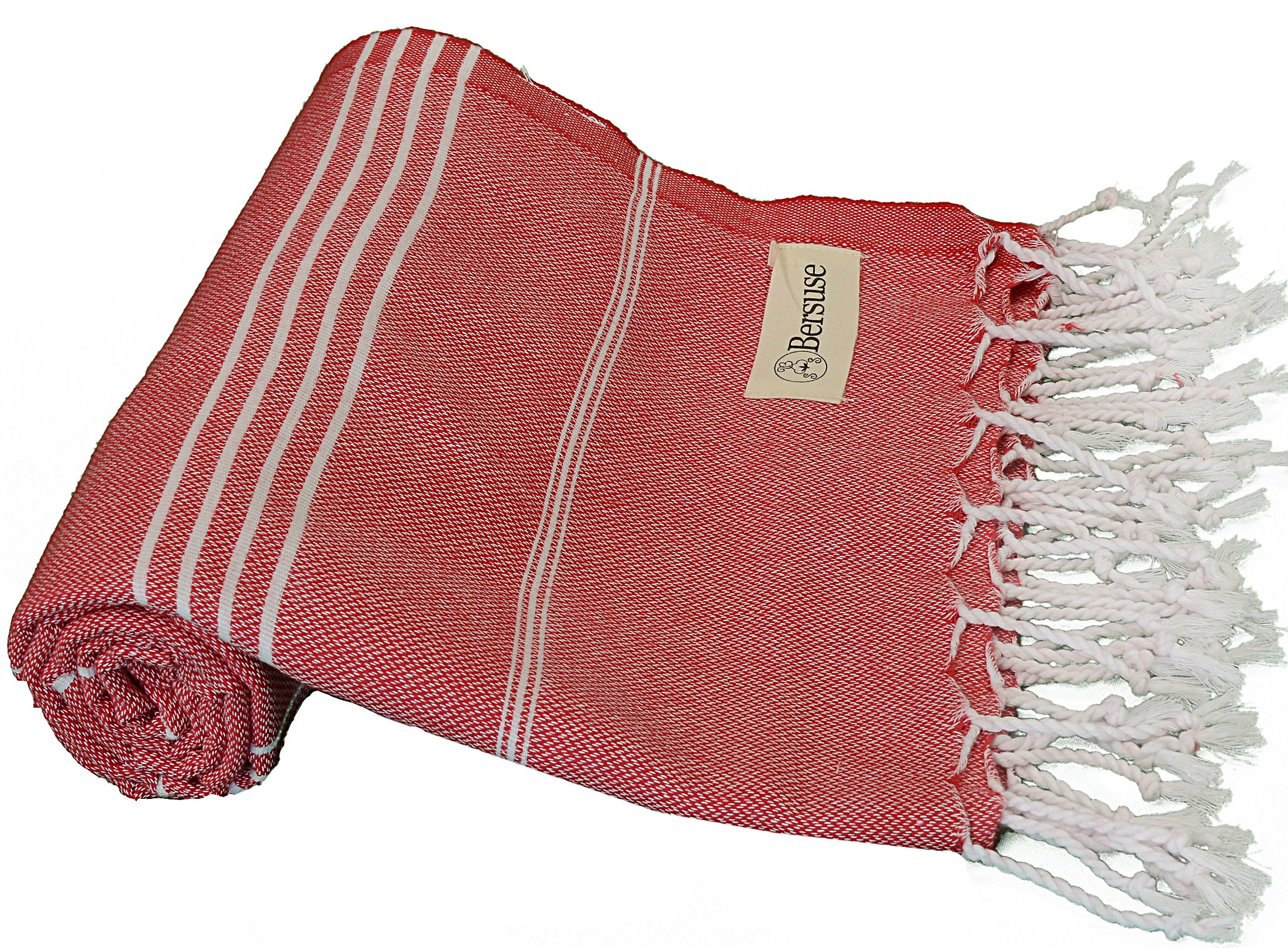 Bersuse 100% Cotton - Anatolia Turkish Towel - Red