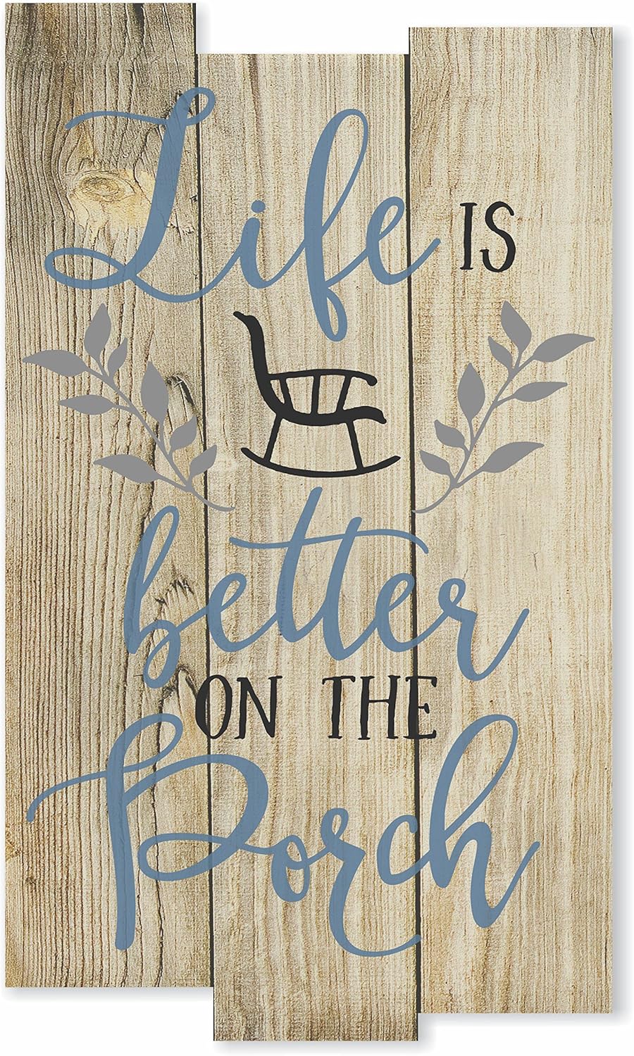 MRC Wood Products Life is Better On The Porch Rustic Wall Sign 11x18