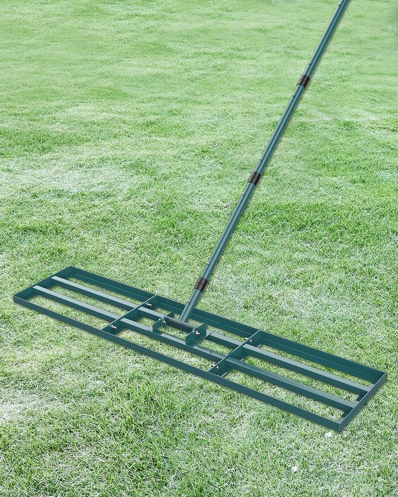 Signstek Lawn Leveling Rake Stainless Steel 45x10 Ground Plate