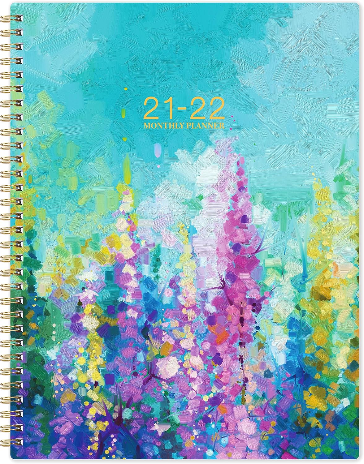 2021-2022 Monthly Planner/Calendar - 18-Month Planner with Tabs & Pocket, Contacts and Passwords, 8.5" x 11", Thick Paper, Jul. 2021 - Dec. 2022, Twin-Wire Binding - Oil Painting : Office Products