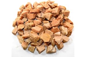 HQRP-CRYSTAL Natural Peach Orange Moonstone Rough Stones Feldspar Crystal Mineral Gemstone Raw Specimens for Cabbing Fron India (5PCS)