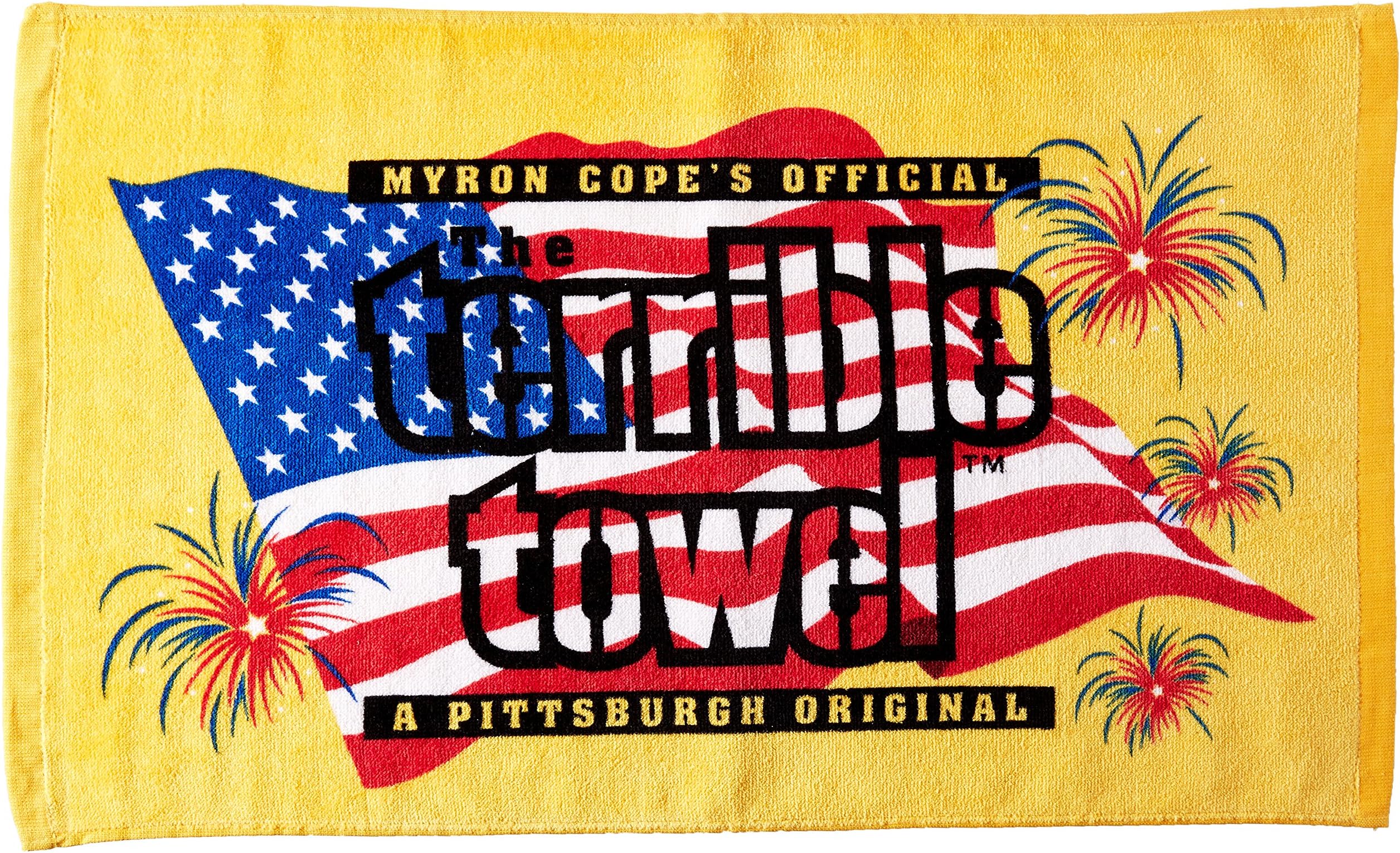 NFL Pittsburgh Steelers Patriot Terrible Towel, 24-inch by 15-inch, Black and Gold