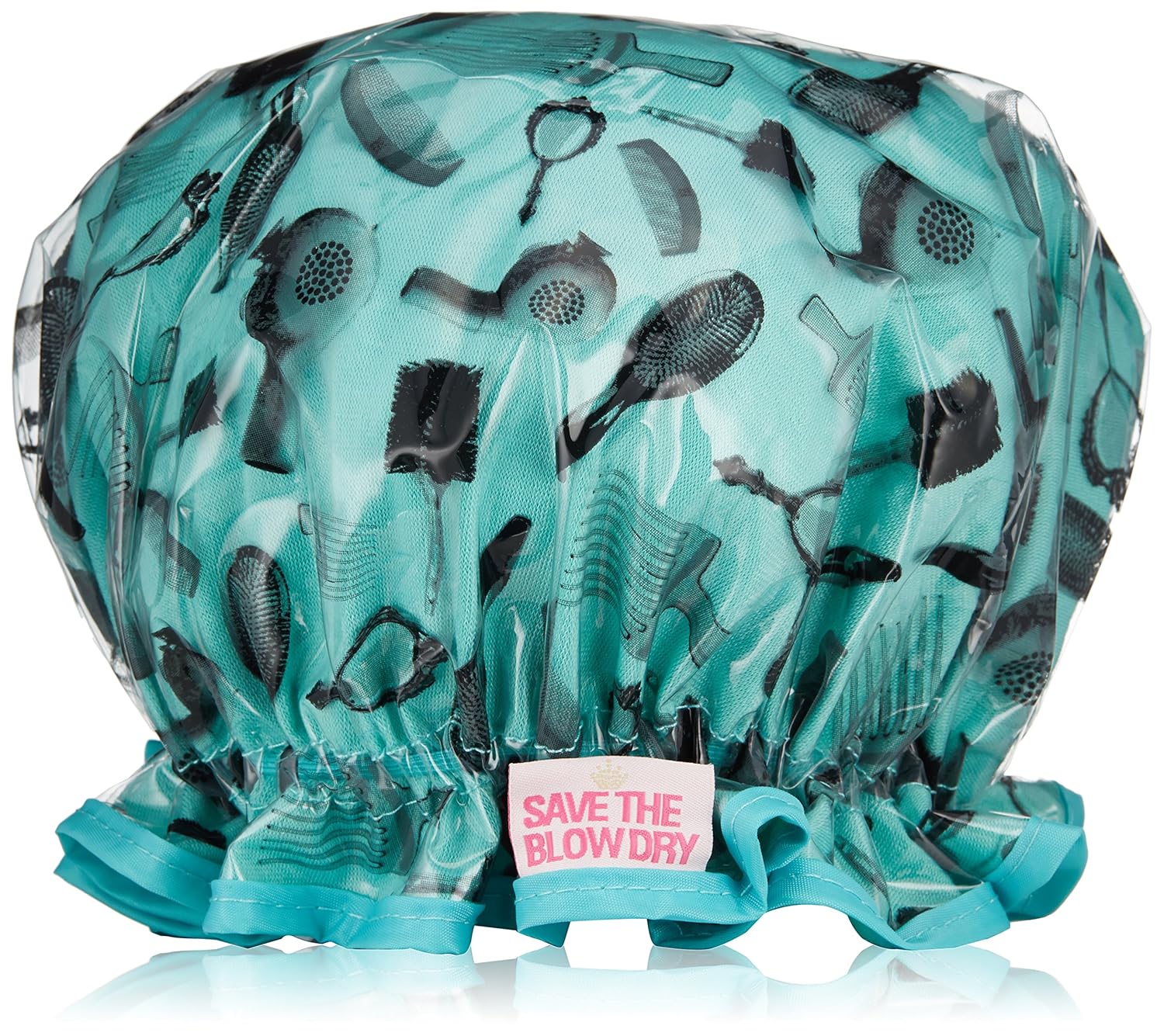 Save the Blow Dry Shower Cap, Turquoise Retro Design Amazon.co.uk Beauty