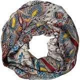 StyleBREAKER Loop Schlauchschal Karo Muster – Mit Fransen, Used Look, 90 X 88 Cm, 100% Viskose