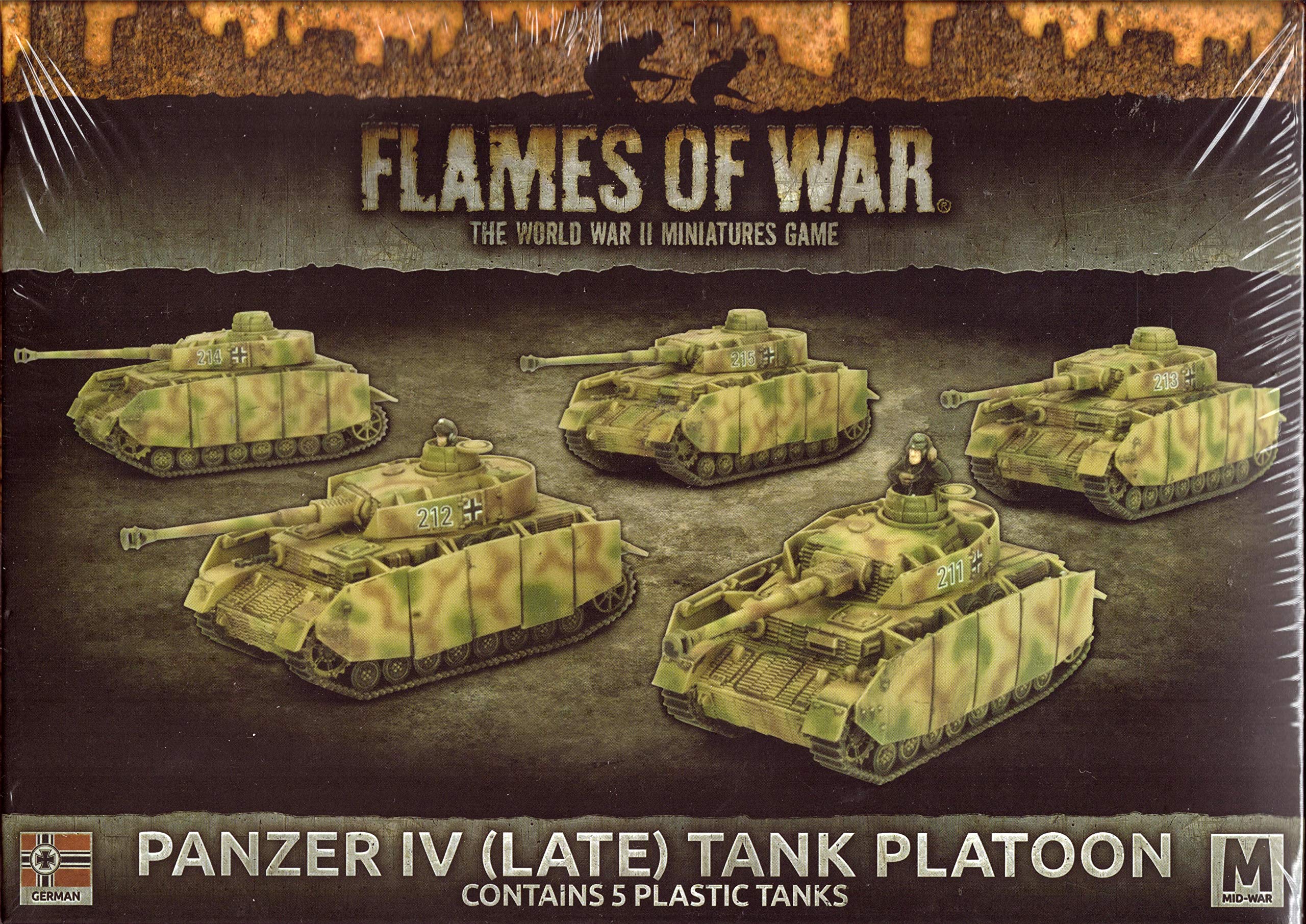 Flames of War Panzer IV (Late) Tank Platoon (Mid War, GBX121)