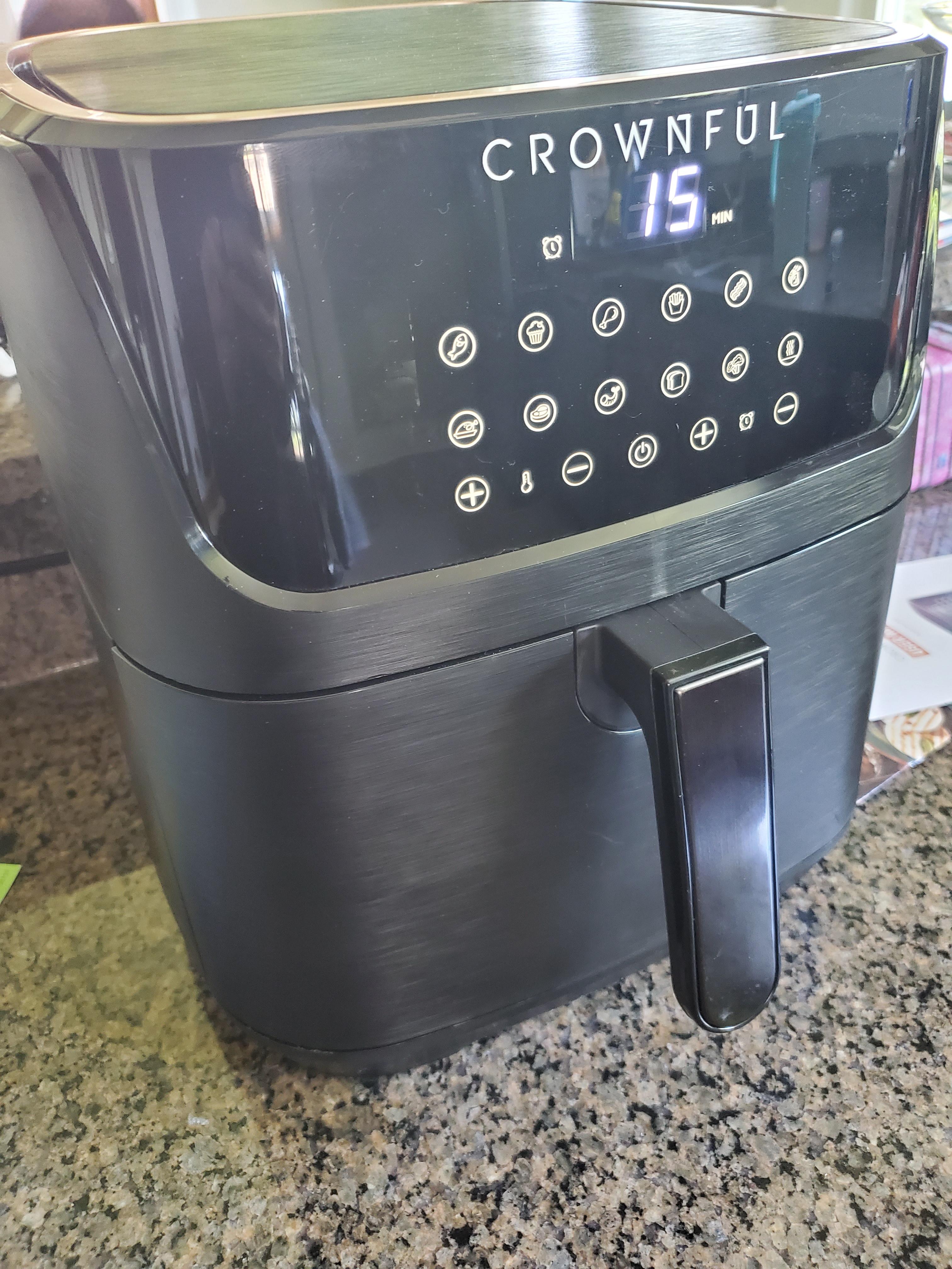 15/mo Finance CROWNFUL 7 Quart Air Fryer, Oilless Electric Cooker