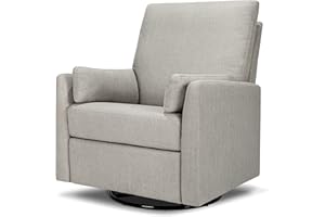 Carter's by DaVinci Ethan Swivel Recliner in Performance Grey Linen, GREENGUARD Gold & CertiPUR-US® Certified