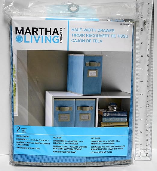 Amazon Com Martha Stewart Living Half Width Fabric Drawers 2