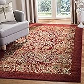 SAFAVIEH Lyndhurst Collection Area Rug - 5'3" x 7'6", Red & Multi, Traditional Paisley Design, Non-Shedding & Easy Care, Idea