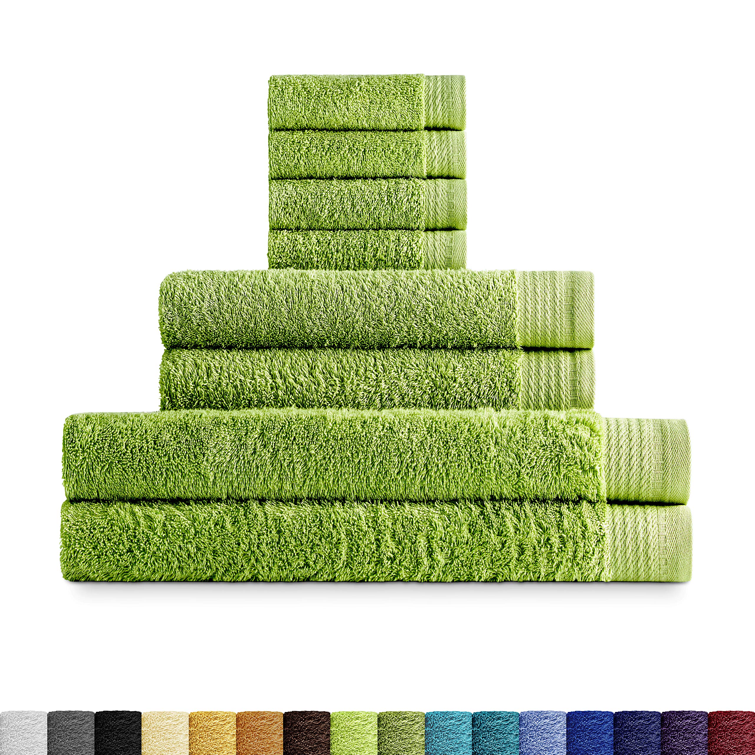 Eiffel Textile Quality Curl 600 g, 100% Egyptian Cotton, Leaf, Tocador Lavabo y Sabana