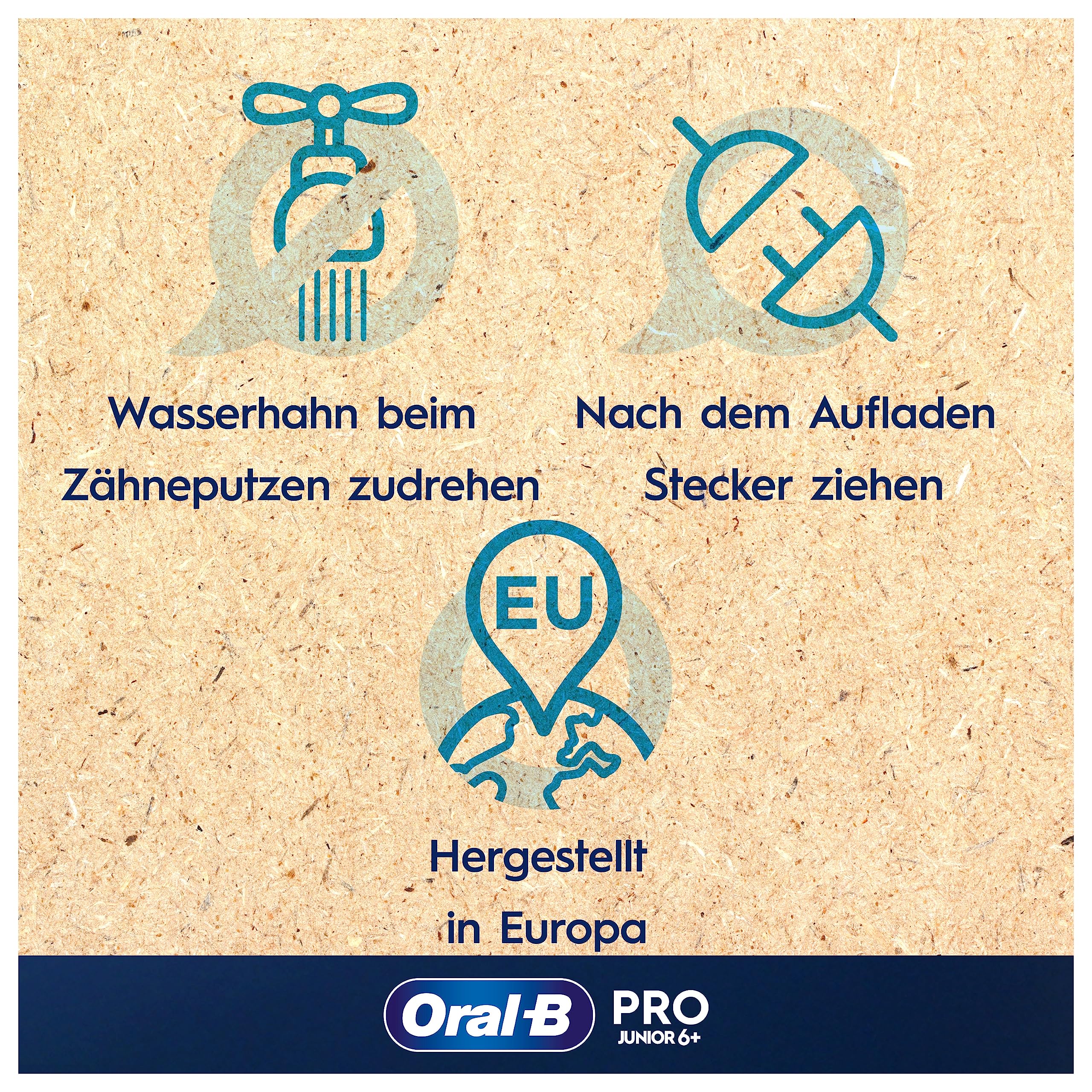 Oral-B Pro Junior Elektrische Zahnbürste für Kinder — Electric Toothbrush ab 6 Jahren — Inkl. 1 Aufsteckbürste, Designed by Braun, Lila 6