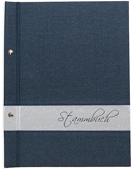 A4 Stammbuch der Familie Lumine blau Familienstammbuch Hochzeit incl. 11 Prospekthüllen