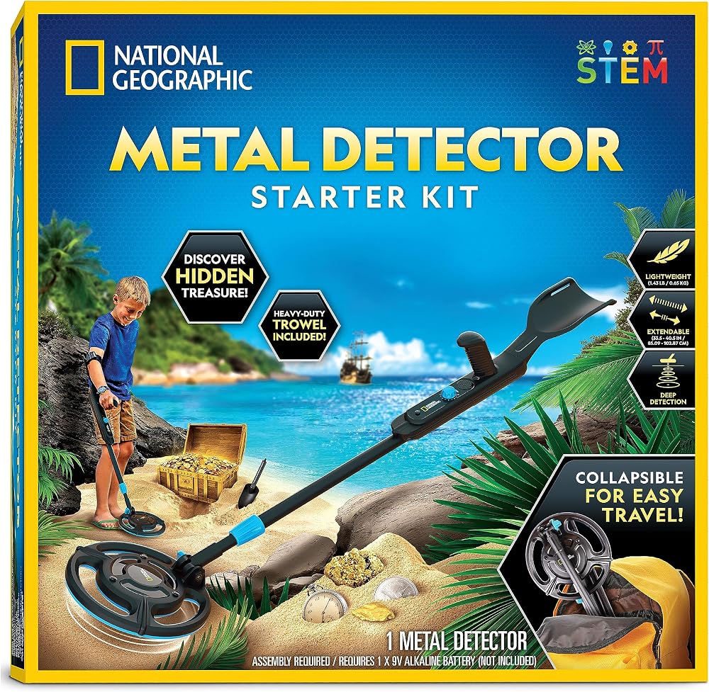 Blue Marble National Geographic Starter Metal Detector Kit for Kids