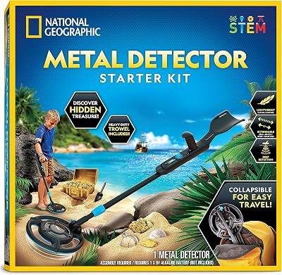 Blue Marble National Geographic Starter Metal Detector Kit for Kids