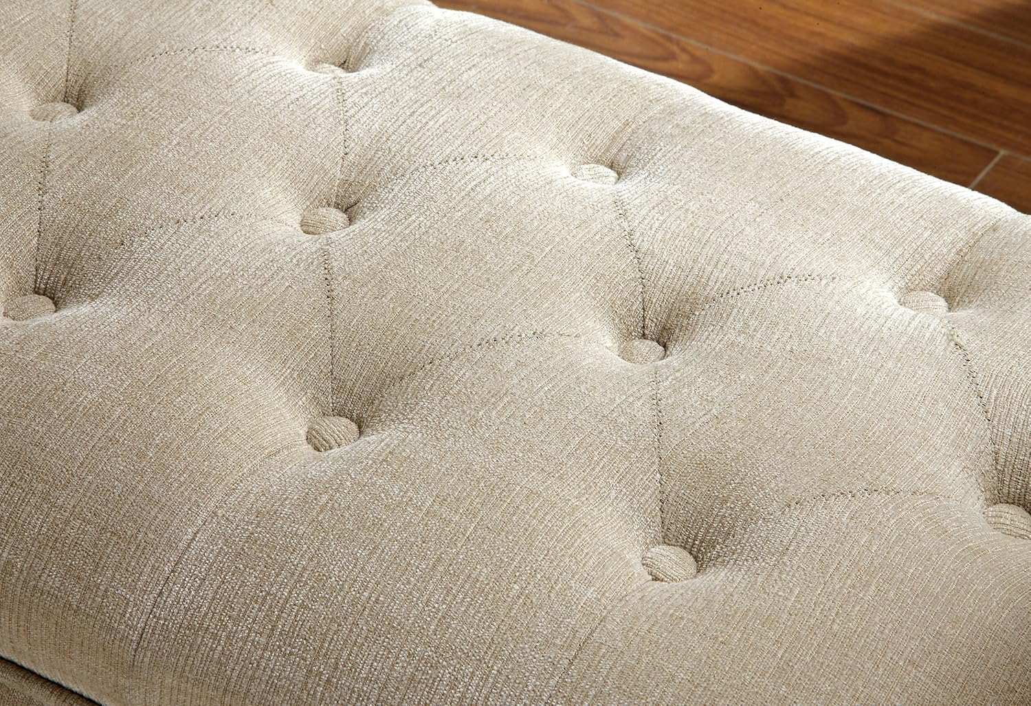 Amazon.com: Muebles de América Stephenie button-tufted Banco ...