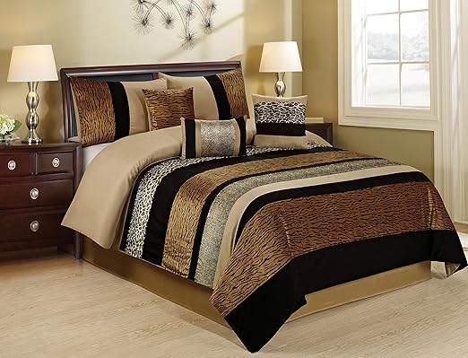 Amazon Com 7 Piece Sambar Animal Kingdom Safari Comforter Sets