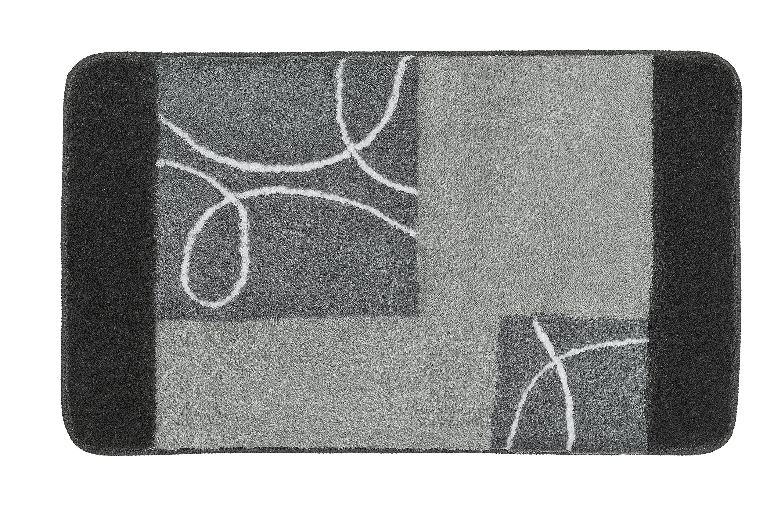 Kleine Wolke Badteppich Curly grau 60 x 100 cm