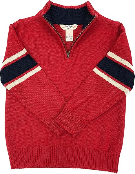 Amazon Com Oshkosh B Gosh Boys Blue Red Knit Sweater Is Navy