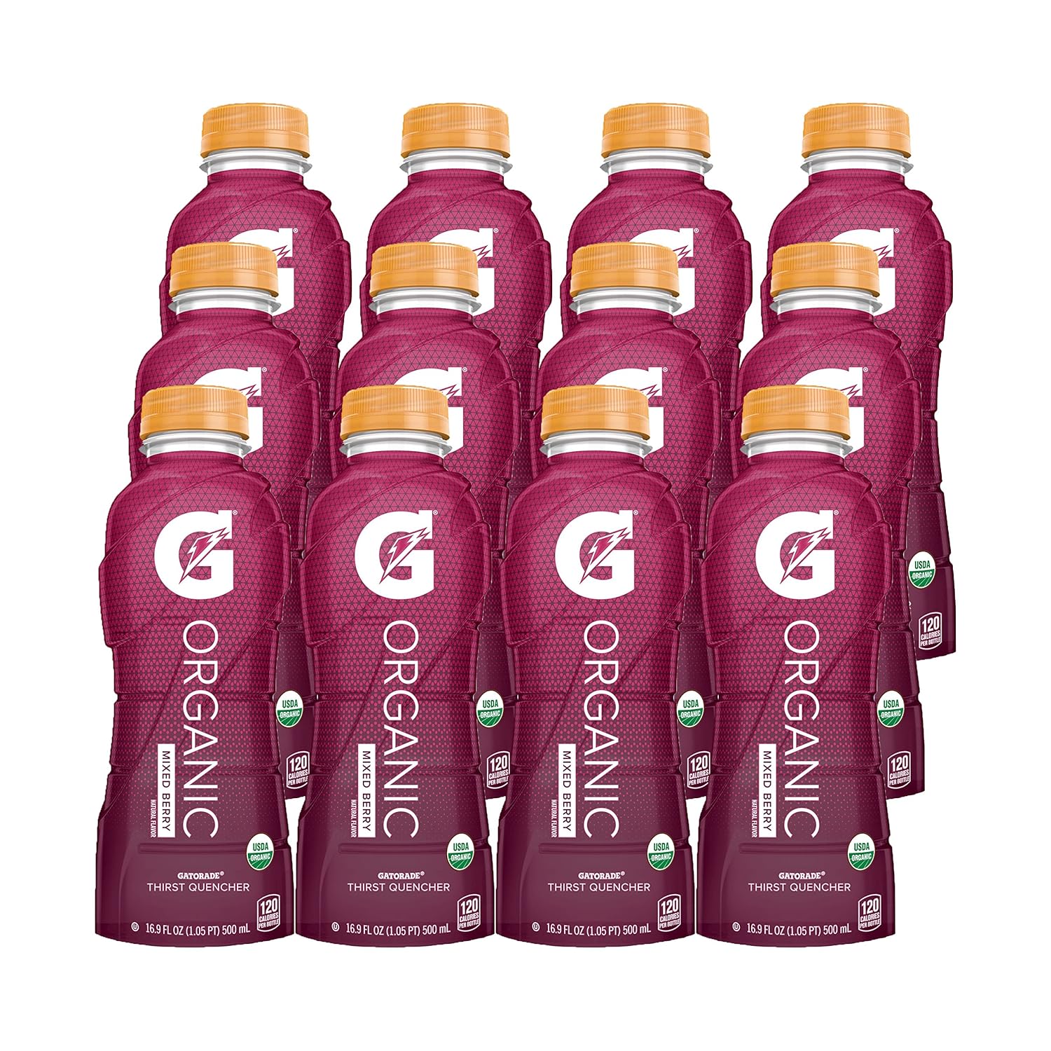 G Organic, Mixed Berry, Gatorade Sports Drink, USDA Certified Organic, 16.9 oz